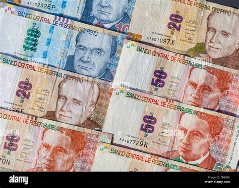 Peruvian Nuevo Sol currency Stock Photo - Alamy