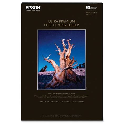 Epson Photo Paper (50 SHEET 13 X 19 PREMIUM LUSTERSUPLPHOTO PAPER) | Epson, Paper, Printer