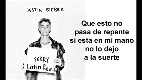 Justin Bieber - Sorry (Latino Remix / Audio) ft. J Balvin Español Lyrics - YouTube | Lyrics ...