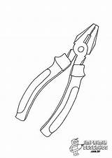 Alicate Pinzas Colorare Mewarnai Alicates Pliers Putih Pinze Hitam  sketch template
