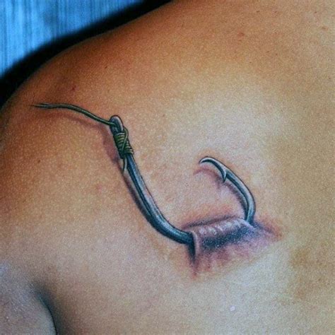 75 Fish Hook Tattoo Designs For Men - Ink Worth Catching