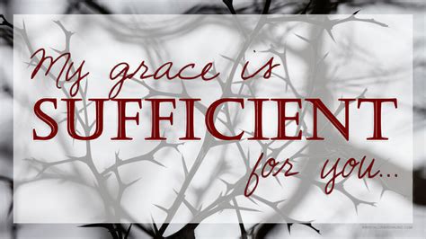 My Grace Is Sufficient for You