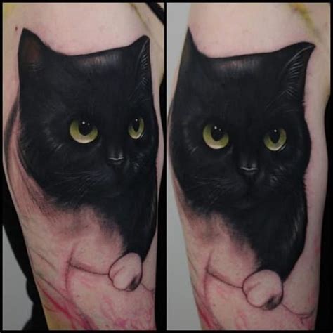 32 Majestic Cat Portrait Tattoos | Schwarze katze tätowierungen, Tattoos katze und Katzen