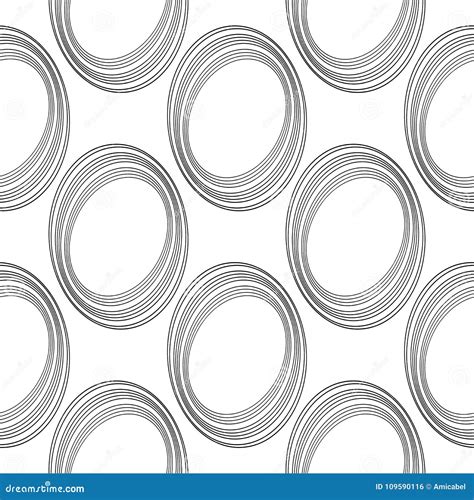 Design Seamless Monochrome Ellipse Pattern Stock Vector - Illustration ...