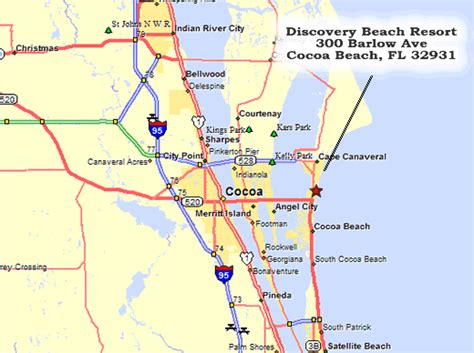 Discovery Beach Resort, Cocoa Beach, FL - Location | Cocoa beach, Beach resorts, Resort
