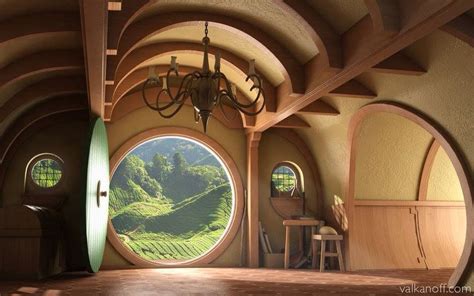 view from inside a hobbit house ... | Hobbit house interior, Hobbit house, Fairytale house