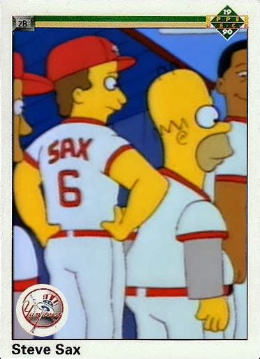 Baseball Card Breakdown: The Simpsons Fortnight, Day 6: Steve Sax goes ...