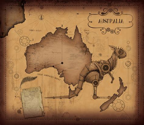 Steampunk World Map