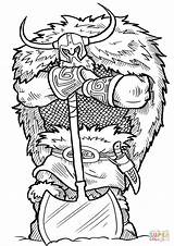 Viking With Axe coloring Page  Free Printable Coloring Pages sketch template