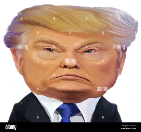 Donald Trump caricature Stock Photo - Alamy