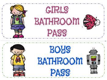 Bathroom Passes! FREEBIE | Bathroom pass, Kids clipart, Printable preschool worksheets