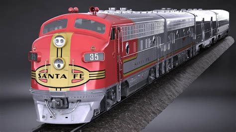 Santa Fe Super Chief Train - 3D Model by SQUIR