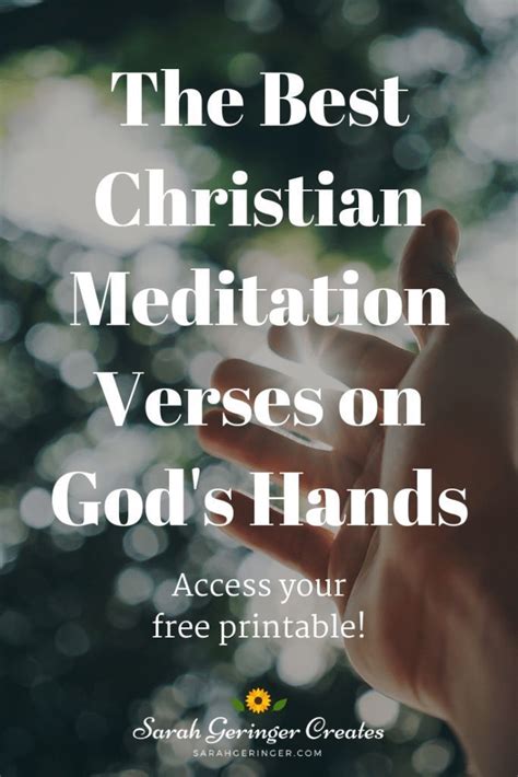 The Best Christian Meditation Verses on God's Hands - Sarah Geringer ...