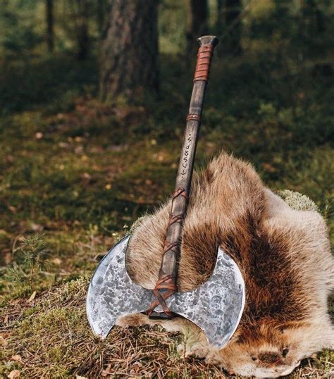 Handmade Double sided Viking axe | Etsy in 2020 | Viking axe, Axe, Viking designs