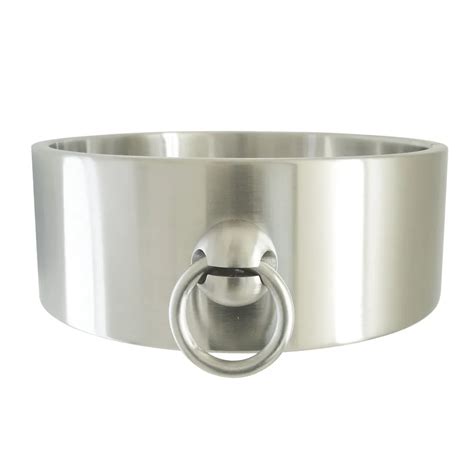 High quality heavy duty stainless steel locking slave collar fetish choker sexual desire neck-in ...