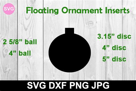 Free Floating Ornament Insert SVG/DXF File | | Floating ornaments ...