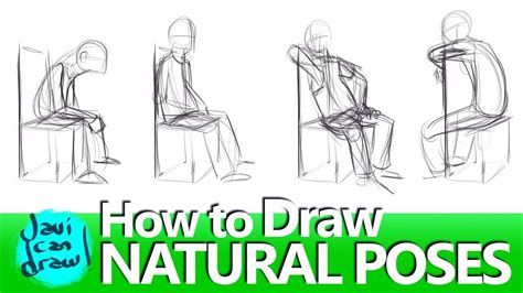HOW TO DRAW NATURAL SITTING POSES - YouTube