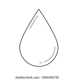 Water Drop Vector Line Icon Isolated Stock Vector (Royalty Free) 1045496719 | Shutterstock