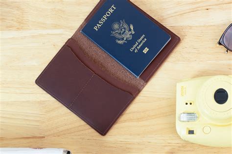 Personalized Leather Passport Cover premium leather USA made – Northwind Supply