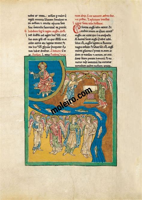 Cardeña Beatus f. 11B, The angel with the sixth trumpet: the angels of ...