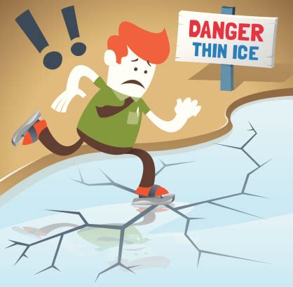 Retro Corporate Guy Is Skating On Thin Ice Stock Illustration - Download Image Now - iStock