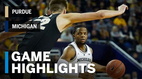 Extended Highlights: Purdue at Michigan | Big Ten Basketball - YouTube