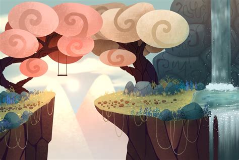 ArtStation - Game 2d background landscape