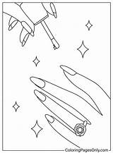 Nails Images Coloring Page  Free Printable Pages sketch template