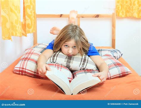 Girl reading a book stock photo. Image of reader, barefoot - 50846608