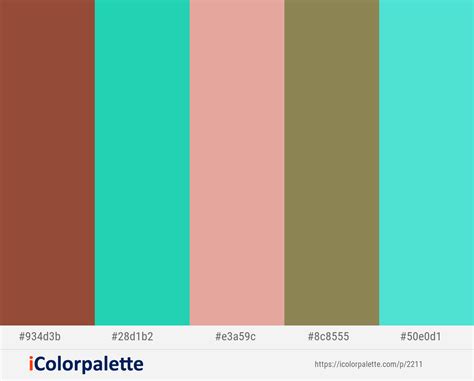 Potters Clay – Turquoise – Petite Orchid – Clay Creek – Viking Color scheme | iColorpalette ...