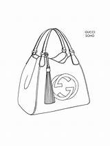 Handbag Coloring Page Download And Print  sketch template