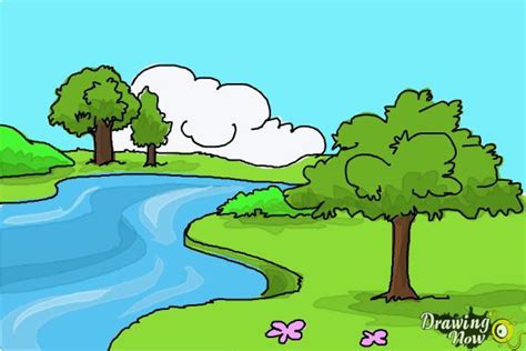 How to Draw Nature Scenery - DrawingNow