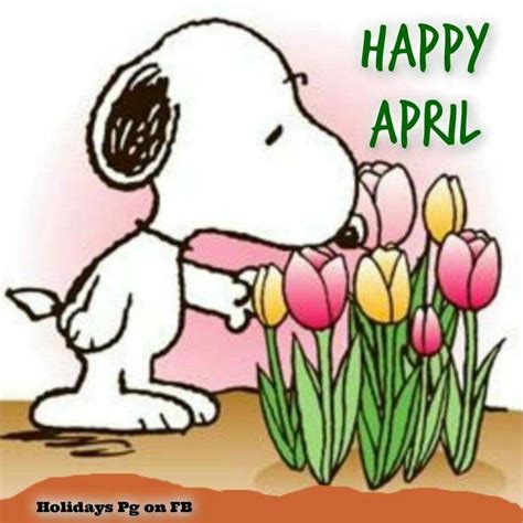 Hello April | Snoopy wallpaper, Snoopy pictures, Snoopy love