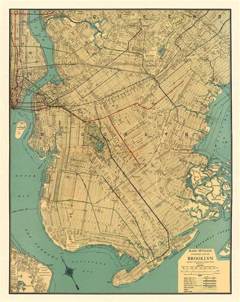 Old Map of Brooklyn Reproduction Large Brooklyn Map Part of - Etsy ...