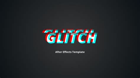 After Effects Template | Glitch Intro 4K - YouTube