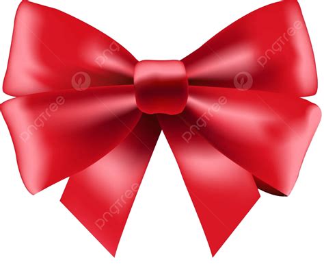 Red Ribbon Bow Invitation Conifer Decor Vector, Invitation, Conifer ...
