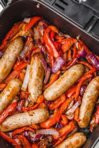 Air Fryer Sausage and Peppers - The Dinner Bite