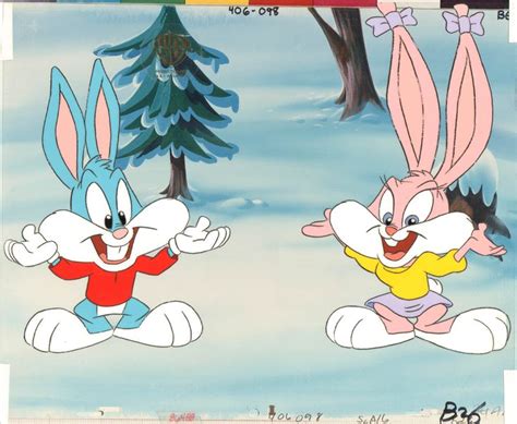 Tiny Toons Buster Babs Warner Brothers Production Cel with COA and Seal ...