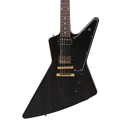 Open Box Gibson Custom Explorer Mahogany TV Series Electric Guitar TV Black Gold 190839797421 ...