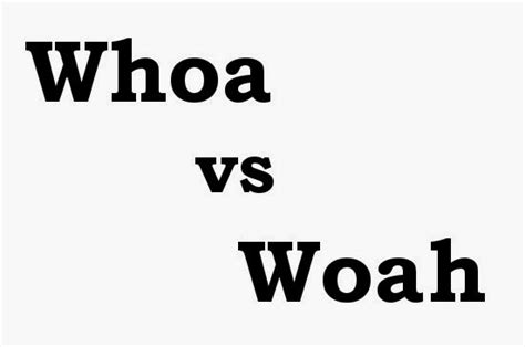 The Writers' Lens: Whoa vs Woah