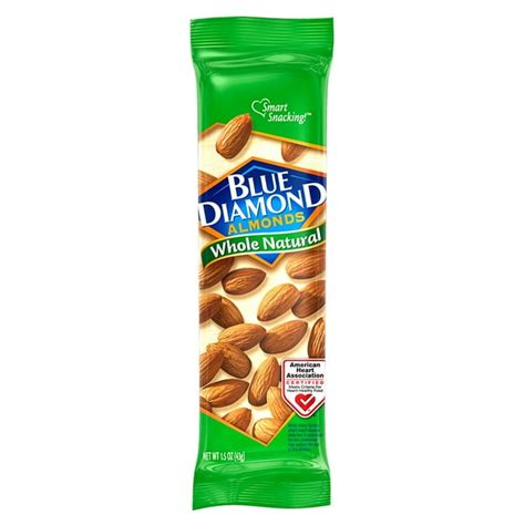 Blue Diamond Whole Natural Almonds, 1.5 Oz., 12 Count - Walmart.com - Walmart.com