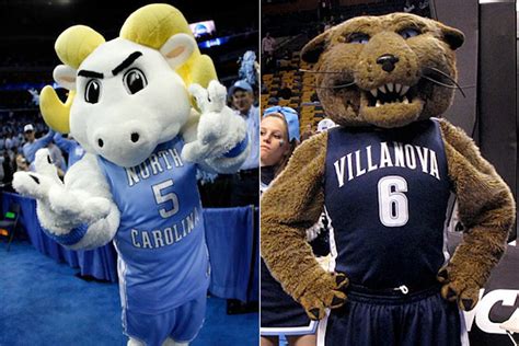 ‘Rameses’ of UNC vs. ‘Will D. Cat’ of Villanova — March Mascot Madness