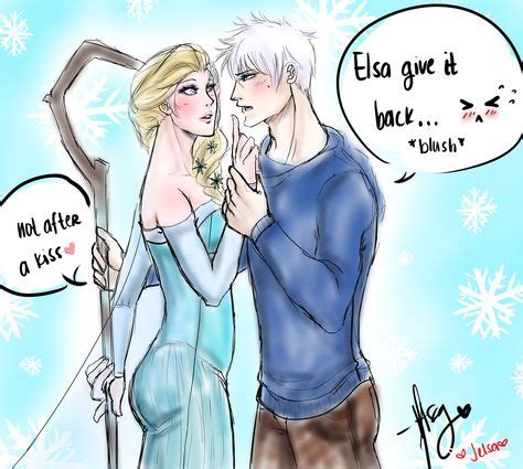 Jack Frost and Elsa by Sidney-Chuu.deviantart.com on @DeviantArt