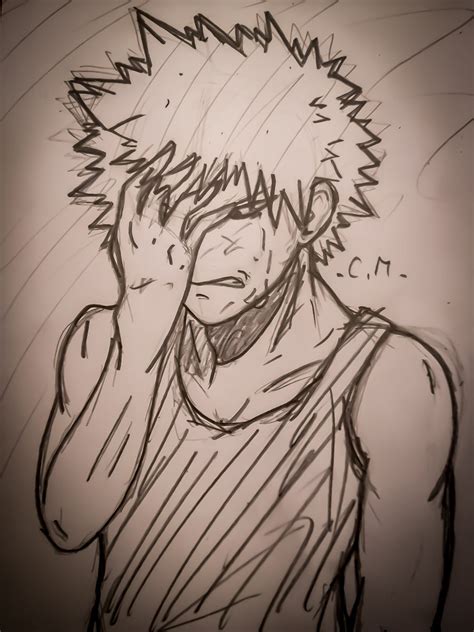 Sad Bakugou Crying Fanart