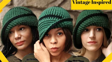 Crochet Vintage Cloche Hat Pattern - 1920's Flapper - YouTube