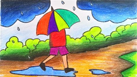 Monsoon Drawing at PaintingValley.com | Explore collection of Monsoon ...