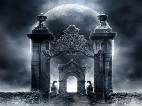 Gothic Architecture | dark horror fantasy art gothic architecture buildings gate wallpaper ...