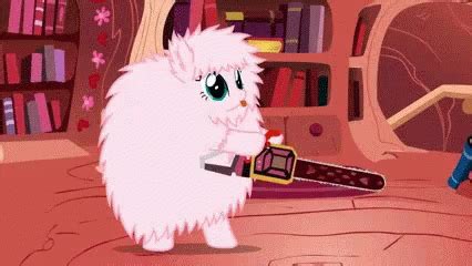 Fluffle Puff Chainsaw GIF - Fluffle Puff Chainsaw Cute - Discover & Share GIFs