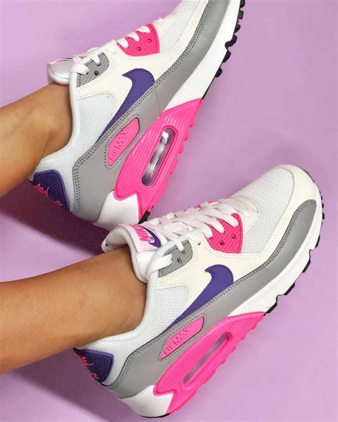Nike Air Max 90 - White Purple Grey Pink - Rematch | Nike sneakers ...