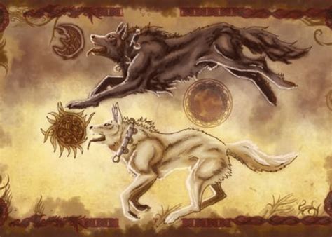 Skoll Hati And Fenrir